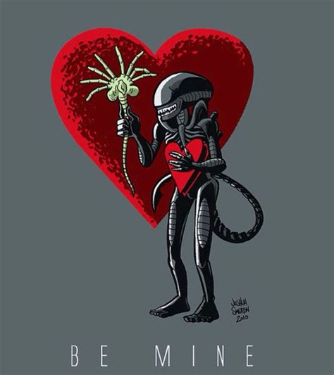 Jimsmash Happy Valentines Day Aliens Funny Giger Alien