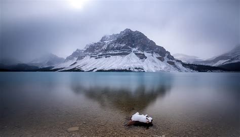 Snow Mountains Reflection On Lake Landscape Wallpaper Hd