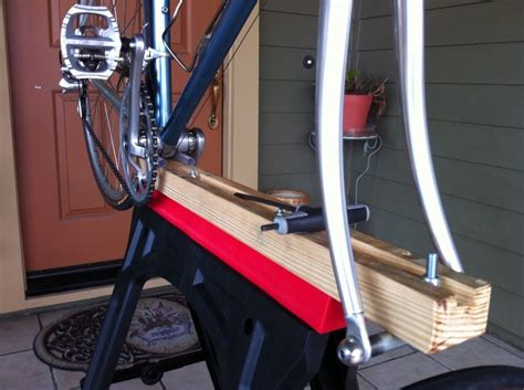 Sawhorse Mounted Bicycle Stand By Thejapino Homemade Sawhorse