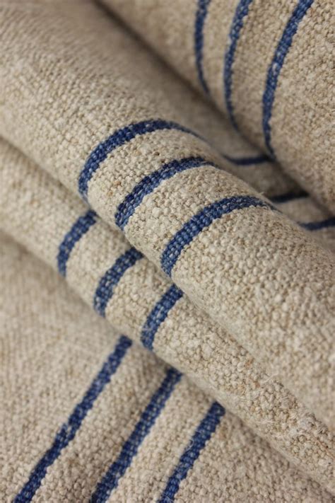 Grainsack Fabric Grain Sack Material Hemp Homespun BLUE 10yds HEAVY