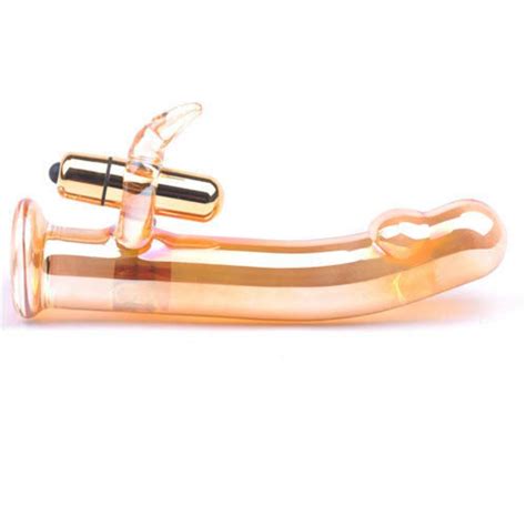 Golden Rabbit Glass Dildo And Bullet Vibrator Etsy