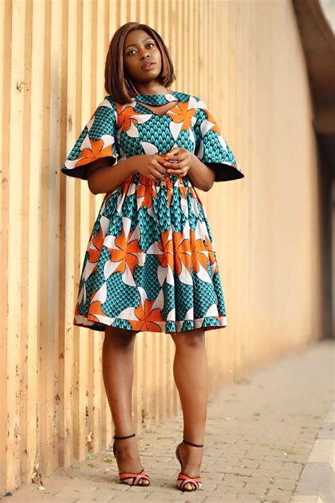 Made In Nigeria Angel Sleeve Ankara Dress Princess Audu Latest