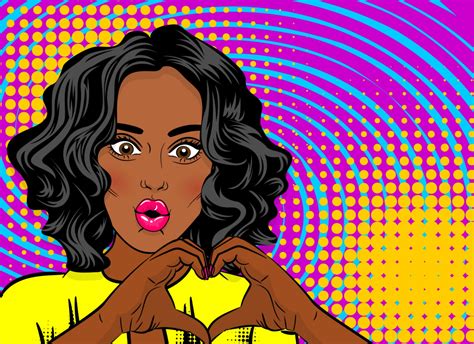 Black Young Woman Pop Art Style Wow Face Graphic By Kapitosh · Creative