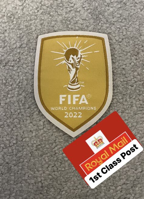 Fifa World Cup Champions 2022 Football Gold Badge Patch Etsy