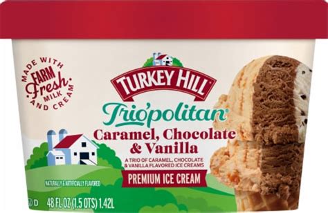 Turkey Hill Trio Politan Caramel Chocolate Vanilla Ice Cream Fl