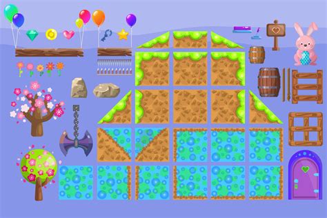 The site was created by vicki wenderlich to give game developers on a tight budget the opportunity find free and inexpensive art for their games. Platformer Spring Game TileSet - CraftPix.net