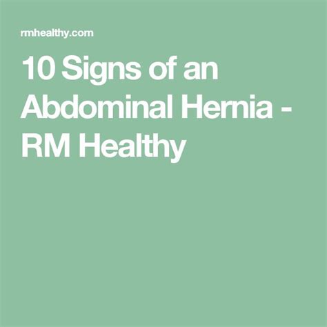 10 Signs Of An Abdominal Hernia Rm Healthy Abdominal Hernia Ulcers
