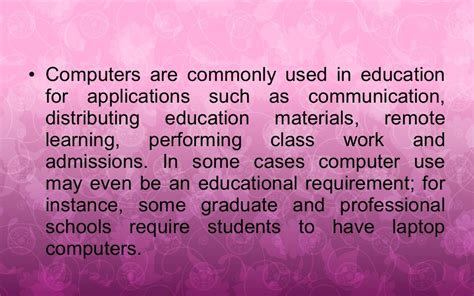 Uses Of Computers In Education