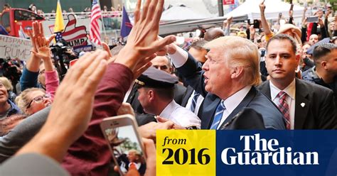 Trump Greets Supporters In New York After Tape Bombshell Video Us News The Guardian