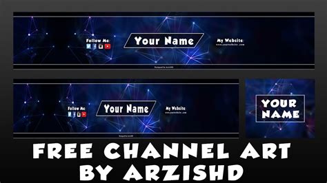 Free Channel Artbanner Template By Arzishd Youtube