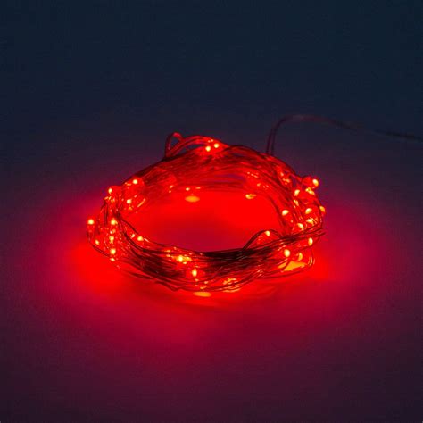 165 Foot Battery Operated Led Fairy Lights Waterproof With 50 Red