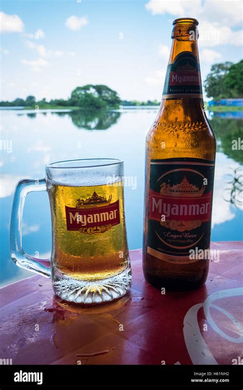 A Glass Of Cold Myanmar Beer In Yangon Stock Photo Alamy