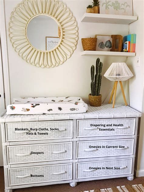 How I Organized Our Nursery Dresser Changing Table Organization