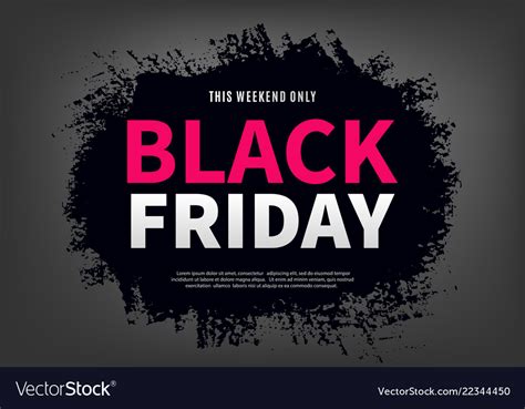 Black Friday Sale Web Banner Design Template Vector Image