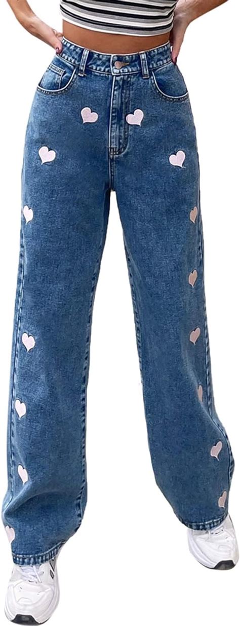 Y2k Fashion Baggy Jeans For Women High Waist Wide Leg Denim Jeans Loose Flare Denim Pants E Girl