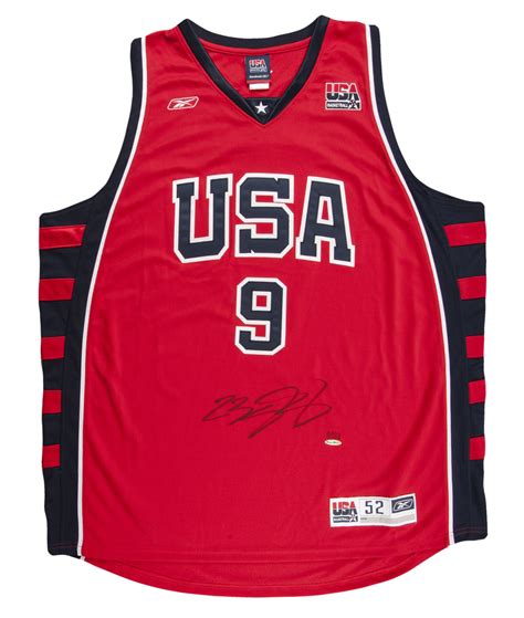 2021 latest basketball jersey fashion famous basketball player james jersey bryant jersey #24 for man. Lot Detail - Lebron James Autographed USA Olympic ...
