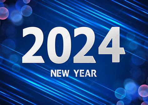 Blue Motion Lines 2024 New Year Festival Advertising Background 2024