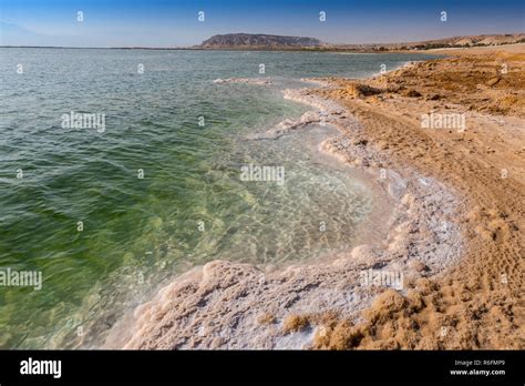 Salt Formations In The Dead Sea Of Israel Near The Town Of Ein Bokek
