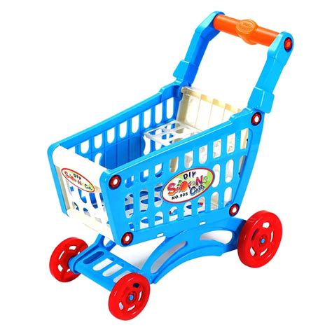Pretend Play Toy Simulation Supermarket Shopping Cart Mini Plastic