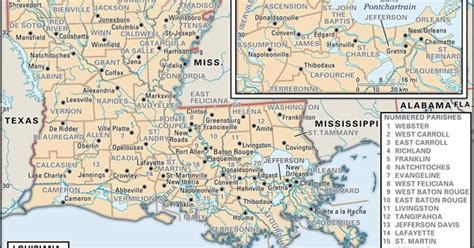Largest Cities And Seats Of Every Louisiana Parish How