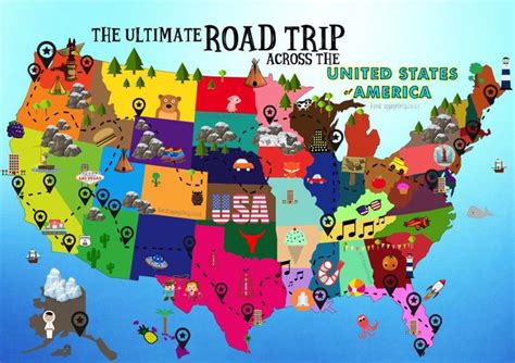 Ultimate Road Trip Map Things To Do In The Usa Road Trip Map Road