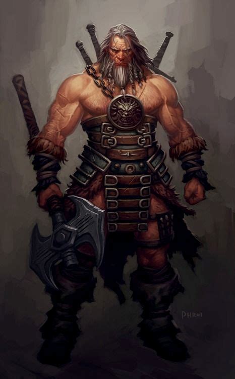 Khaal The Spirit Rager Fantasy Characters Barbarian Concept Art