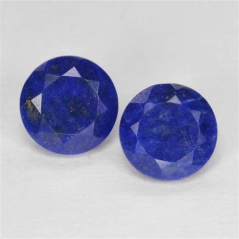 Blue Lapis Lazuli 09ct 2 Pcs Round From Afghanistan Gemstones