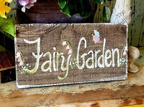 Wood Garden Signsrustic Home Decorfairy Garden Decoroutdoor Garden