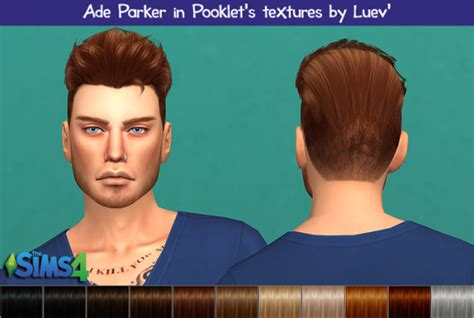Luevs Lab Ade Parker Retexture Need Mesh Sims 4 Hair Male Sims