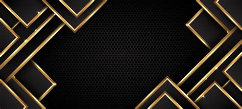 Abstract Black Triangular Background With Gold Lines 14724816 Vector