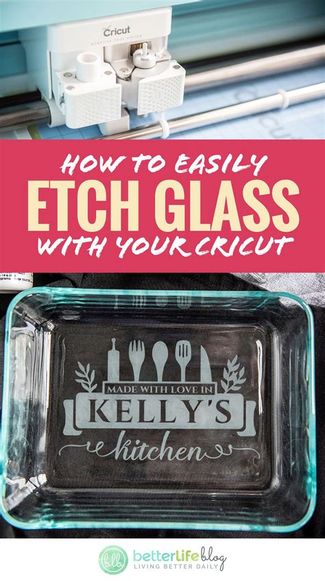 How To Etch Glass With Your Cricut Etching A Pyrex Baking Dish With Etching Cream Cricut
