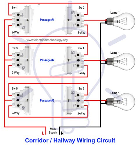 Wiring light switch is first step which learn by a electrician or electrical student. Corridor Wiring Circuit - Hallway Wiring using SPDT Switches