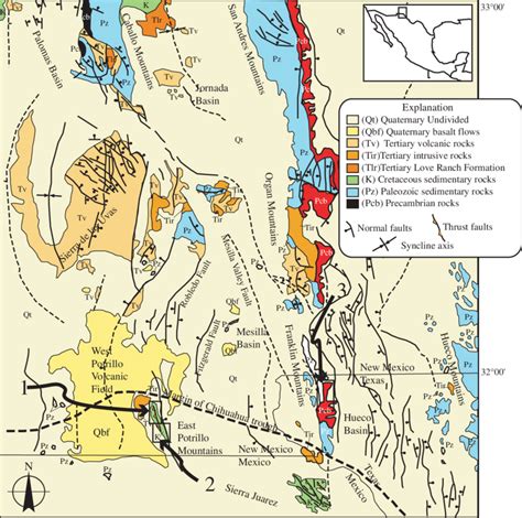 Geological Features Of Southeast New Mexico And Adjacent Regions The