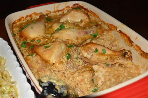 Tightly cover with aluminum foil and bake for 40 minutes. Baked Chicken and Rice | Baked chicken, Chicken, Creamed ...