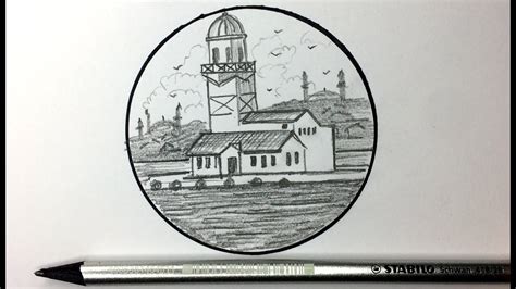 Easy Pencil Drawing Kiz Kulesi I Kolay Karakalem Kız Kulesi Çizimi I