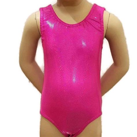 T Gymnastics Leotard Girls Hot Pink Sparkle Hologram Etsy Leotards