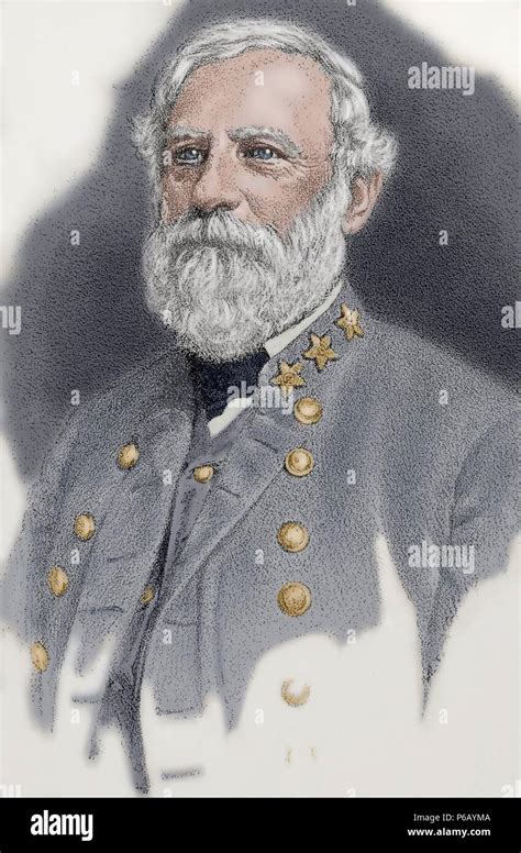 Robert E Lee 1807 1870 American General Engraving In The Universal