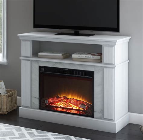 White Media Fireplace Marble Stone Open Shelf 50 inch TV ... Find the perfect home furnishings at hayneedle, where you can buy online while you explore our room designs and curated looks for tips, ideas & inspiration to help you along the way.