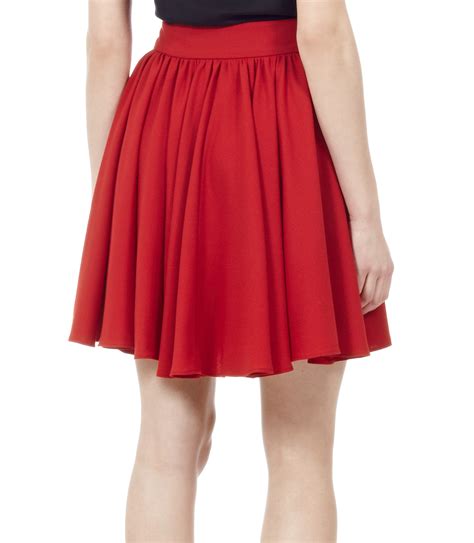 Reiss Alana Full Gathered Skirt In Red Lyst