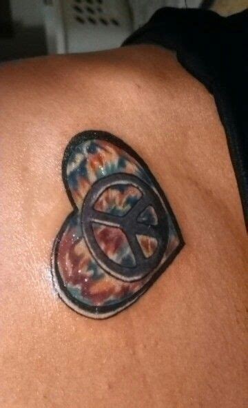 Tye Dye Peace Sign Tattoo Peace Sign Tattoos Meaningful Tattoos Tattoos
