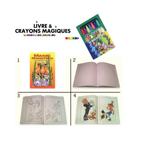 Livre De Coloriage Et Crayons Magiques Vous Montrez Une Boîte Pleine De