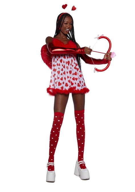 Fembot Sexy Cupid Halloween Costume Austin Powers Red Dolls Kill