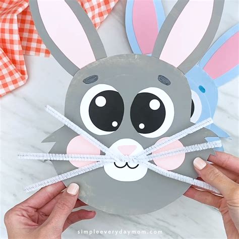 Cute Paper Plate Bunny Craft Free Template Craft Instructions For