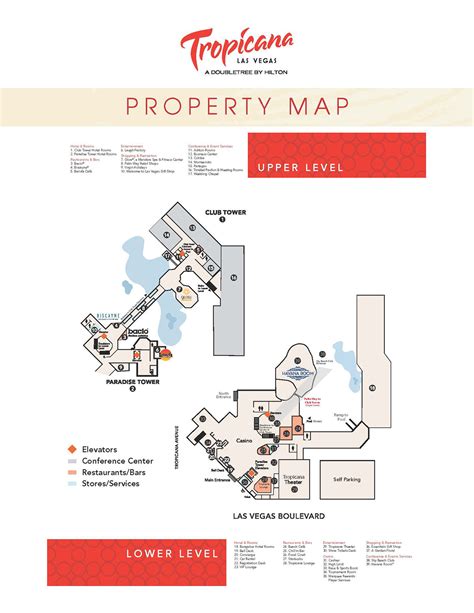 Tropicana Hotel Las Vegas Map Map