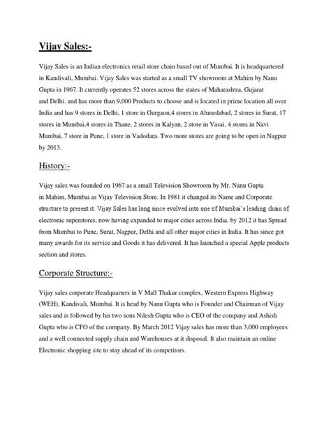 Vijay Sales | Retail | Point Of Sale