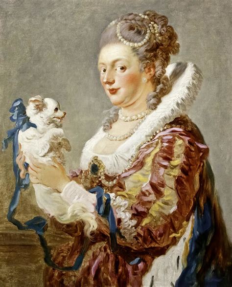 Jean Honoré Fragonard Portrait Of A Woman With A Dog A Photo On