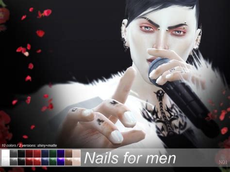 The Sims Resource Nails For Men N01 By Pralinesims • Sims 4 Downloads