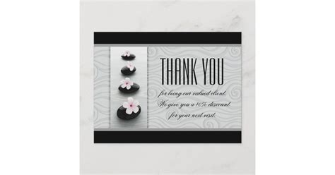 Massage Therapy Spa Salon Thank You Coupon Postcard Zazzle