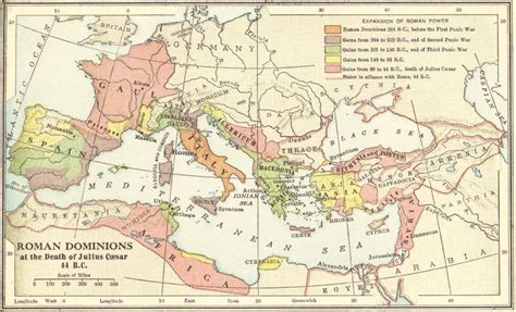 Map Of The Roman Empire In 44 Bce Student Handouts