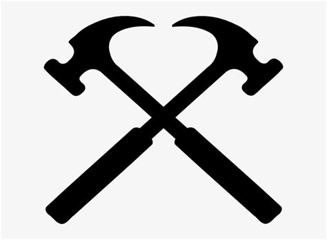 Hammers Clip Art Crossed Hammers Png Transparent Png 600x523 Free